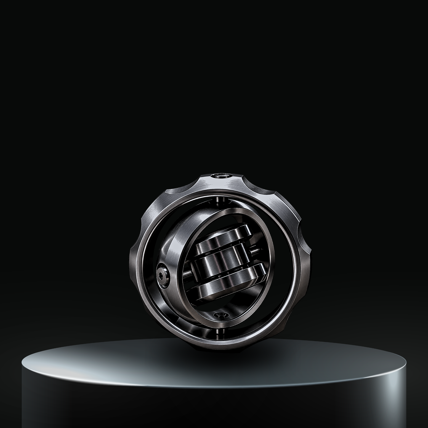Mechforce EDC Gyroscope made of CNC machined stainless steel